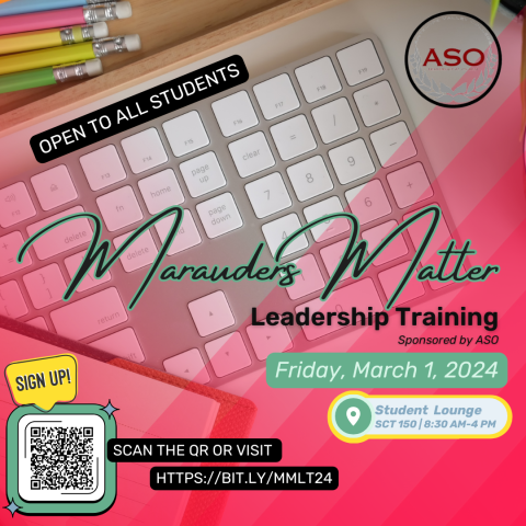 Marauders Matter Leadership Training-Student Leadership QR & Flyer
