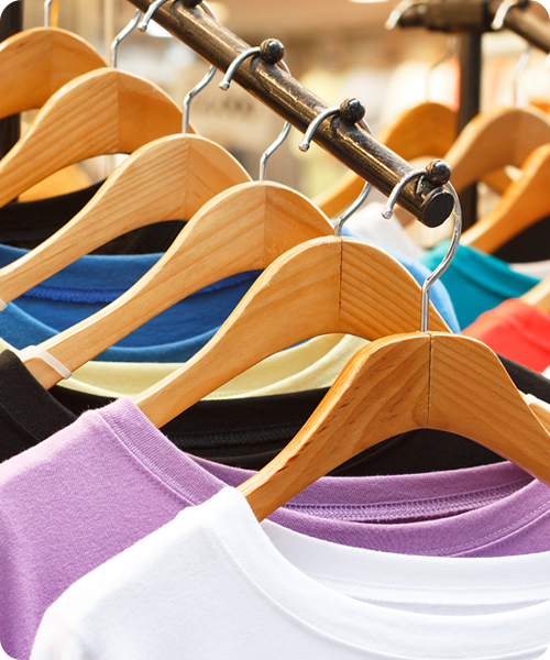 Clothing on a rack