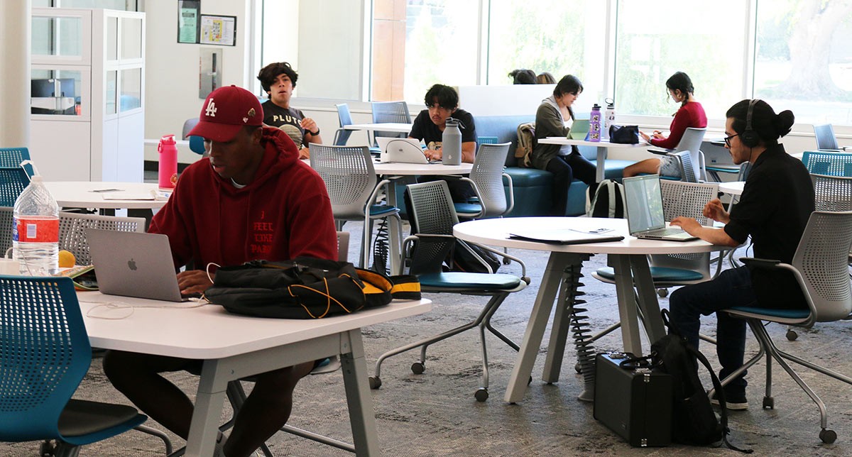 Students studying at AVC