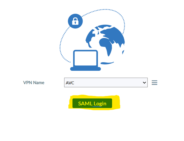 SAML Login button